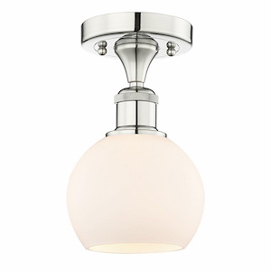 Athens - 1 Light Semi-Flush Mount In Industrial Style-8.88 Inches Tall and 6 Inches Wide - 1330217