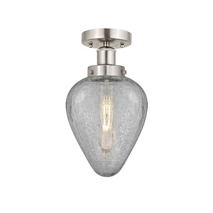 Geneseo - 1 Light Semi-Flush Mount In Industrial Style-9.75 Inches Tall and 6 Inches Wide - 1289657