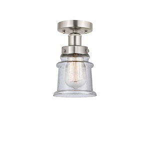 Canton - 1 Light Semi-Flush Mount In Industrial Style-9.25 Inches Tall and 5.25 Inches Wide