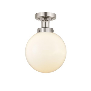 Beacon - 1 Light Semi-Flush Mount In Industrial Style-8.25 Inches Tall and 6.5 Inches Wide - 1289658