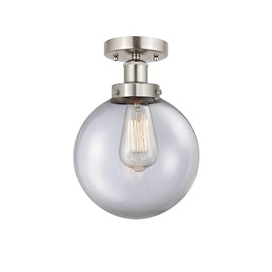 Beacon - 1 Light Semi-Flush Mount In Industrial Style-8.25 Inches Tall and 6.5 Inches Wide - 1289658