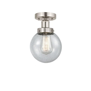 Beacon - 1 Light Semi-Flush Mount In Industrial Style-8.25 Inches Tall and 6.5 Inches Wide