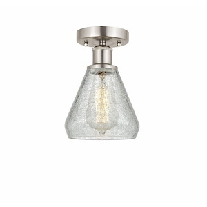 Conesus - 1 Light Semi-Flush Mount In Industrial Style-10.75 Inches Tall and 6 Inches Wide - 1289642