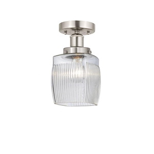 Colton - 1 Light Semi-Flush Mount In Industrial Style-9.75 Inches Tall and 6 Inches Wide - 1289746