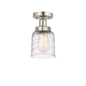 Bell - 1 Light Semi-Flush Mount In Industrial Style-8.25 Inches Tall and 6.5 Inches Wide - 1289667