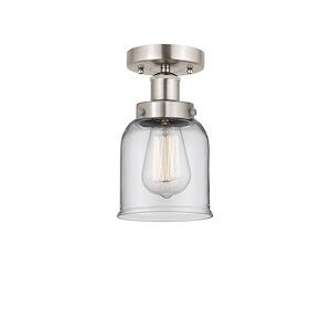 Bell - 1 Light Semi-Flush Mount In Industrial Style-8.25 Inches Tall and 6.5 Inches Wide - 1289690