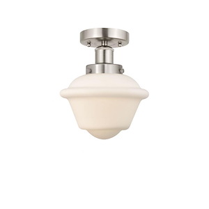 Oxford - 1 Light Semi-Flush Mount In Industrial Style-8.25 Inches Tall and 6.5 Inches Wide