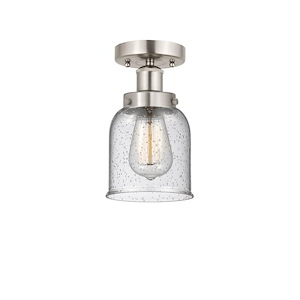 Bell - 1 Light Semi-Flush Mount In Industrial Style-8.25 Inches Tall and 6.5 Inches Wide - 1289748