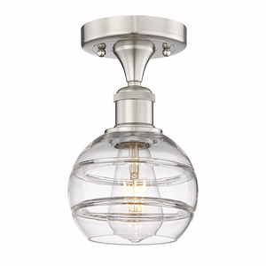 Rochester - 1 Light Semi-Flush Mount In Industrial Style-8 Inches Tall and 5.88 Inches Wide - 1330236