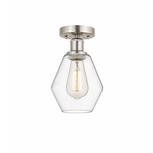 Cindyrella - 1 Light Semi-Flush Mount In Nautiical Style-10.25 Inches Tall and 6 Inches Wide