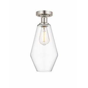 Cindyrella - 1 Light Semi-Flush Mount In Nautiical Style-14.75 Inches Tall and 7 Inches Wide - 1289691