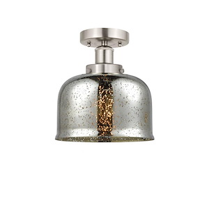 Bell - 1 Light Semi-Flush Mount In Industrial Style-8.25 Inches Tall and 6.5 Inches Wide