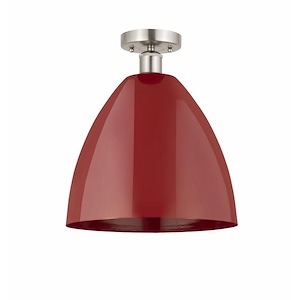 Plymouth Dome - 1 Light Semi-Flush Mount In Industrial Style-14.75 Inches Tall and 12 Inches Wide - 1289681