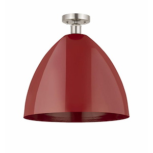 Plymouth Dome - 1 Light Semi-Flush Mount In Industrial Style-18.75 Inches Tall and 16 Inches Wide - 1289735