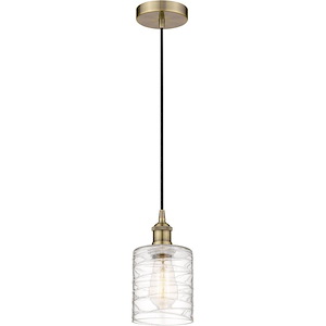 Cobbleskill - 1 Light Cord Mini Pendant-9 Inch Tall and 5 Inch Wide - 1289683