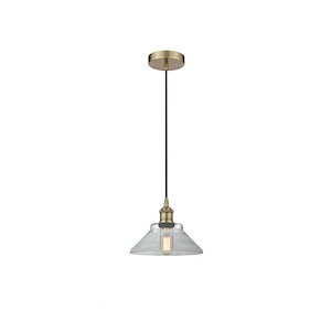 Orwell - 1 Light Cord Hung Mini Pendant In Industrial Style-7.75 Inches Tall and 8.38 Inches Wide
