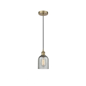 Caledonia - 1 Light Cord Hung Mini Pendant In Industrial Style-9.75 Inches Tall and 5 Inches Wide