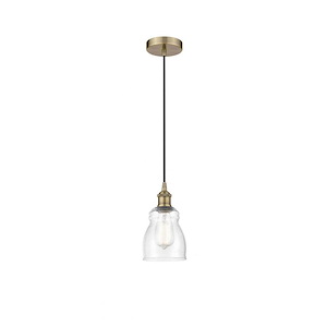 Ellery - 1 Light Cord Hung Mini Pendant In Nautiical Style-9.75 Inches Tall and 4.5 Inches Wide - 1289753