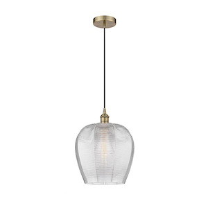 Norfolk - 1 Light Cord Hung Mini Pendant In Industrial Style-15.13 Inches Tall and 11.75 Inches Wide