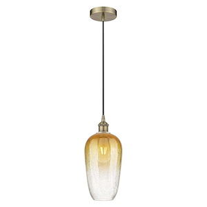 Brookhaven Flute - 1 Light Edison Cord Hung Mini Pendant-15 Inch Tall and 7 Inch Wide - 1387746