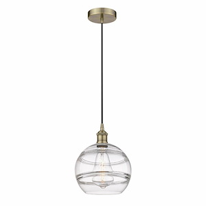 Rochester - 1 Light Cord Hung Mini Pendant In Industrial Style-11.63 Inches Tall and 10 Inches Wide - 1330226