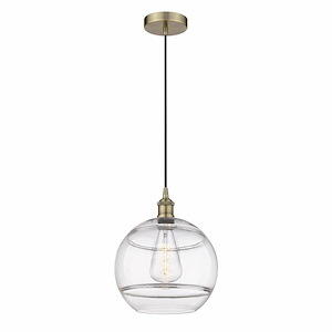 Rochester - 1 Light Cord Hung Mini Pendant In Industrial Style-13.38 Inches Tall and 12 Inches Wide