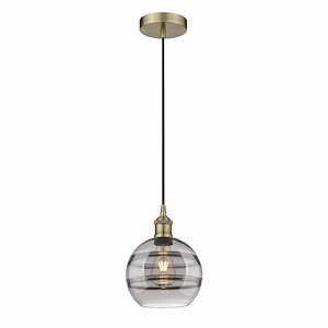 Rochester - 1 Light Cord Hung Mini Pendant In Industrial Style-9.88 Inches Tall and 8 Inches Wide - 1330335