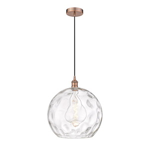 Athens Water Glass - 1 Light Pendant In Industrial Style-15.88 Inches Tall and 13 Inches Wide