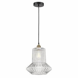 Springwater - 1 Light Cord Hung Mini Pendant In Modern Style-15.75 Inches Tall and 12 Inches Wide