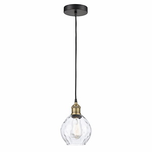 Waverly - 1 Light Cord Hung Mini Pendant In Modern Style-9.25 Inches Tall and 6 Inches Wide