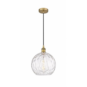 Athens Water Glass - 1 Light Mini Pendant In Industrial Style-12.75 Inches Tall and 10 Inches Wide - 1289751