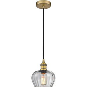 Fenton - 1 Light Cord Down Mini Pendant-7.5 Inch Tall and 6.5 Inch Wide - 1289807