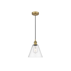 Berkshire - 1 Light Cord Hung Mini Pendant In Modern Style-10.75 Inches Tall and 8 Inches Wide - 1289802