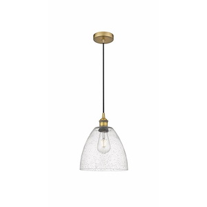 Edison Dome - 1 Light Cord Hung Mini Pendant In Industrial Style-12.25 Inches Tall and 9 Inches Wide - 1289779