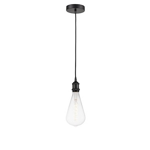 Edison - 7W 1 LED Cord Hung Mini Pendant In Industrial Style-13.5 Inches Tall and 6.25 Inches Wide - 1289698