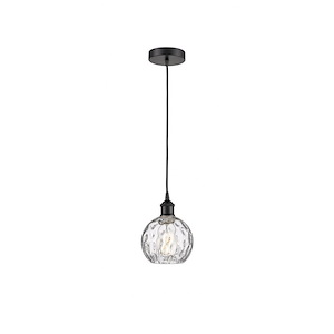 Athens Water Glass - 1 Light Mini Pendant In Industrial Style-8.75 Inches Tall and 6 Inches Wide - 1289730