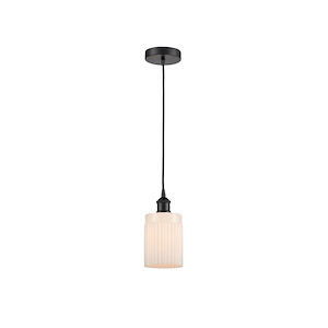 Hadley - 1 Light Cord Hung Mini Pendant In Art Deco Style-9.75 Inches Tall and 4.5 Inches Wide - 1289752