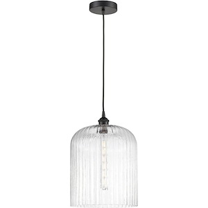 Bridal Veil - 1 Light 12" Cord Down Mini Pendant-9 Inch Tall and 5 Inch Wide - 1426393