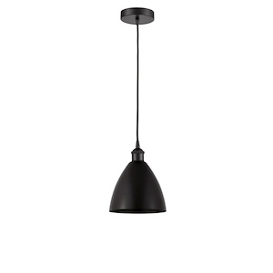 Plymouth Dome - 1 Light Cord Hung Mini Pendant In Modern Style-11 Inches Tall and 7.5 Inches Wide - 1289783