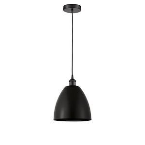 Edison Dome - 1 Light Cord Hung Mini Pendant In Industrial Style-12.88 Inches Tall and 9 Inches Wide