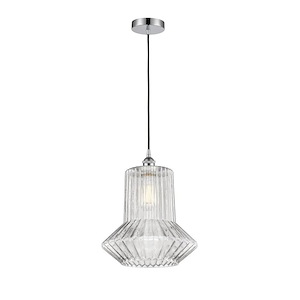 Springwater - 1 Light Cord Hung Mini Pendant In Industrial Style-15.75 Inches Tall and 12 Inches Wide