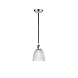 Castile - 1 Light Cord Hung Mini Pendant In Industrial Style-9.75 Inches Tall and 6 Inches Wide