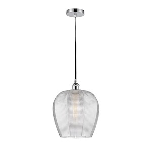 Norfolk - 1 Light Cord Hung Mini Pendant In Industrial Style-15.13 Inches Tall and 11.75 Inches Wide