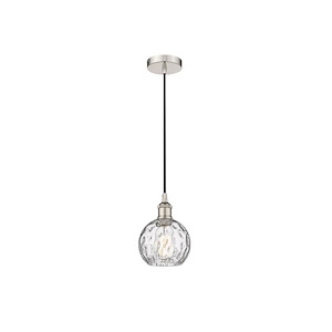 Athens Water Glass - 1 Light Mini Pendant In Industrial Style-8.75 Inches Tall and 6 Inches Wide - 1289730
