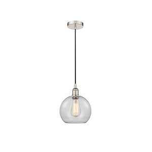 Athens - 1 Light Cord Hung Mini Pendant In Industrial Style-10.75 Inches Tall and 8 Inches Wide