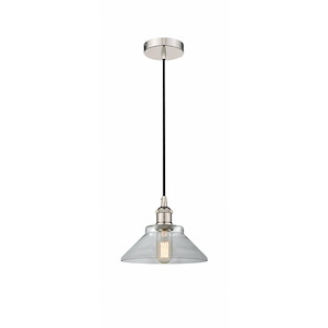 Orwell - 1 Light Cord Hung Mini Pendant In Industrial Style-7.75 Inches Tall and 8.38 Inches Wide