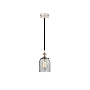 Caledonia - 1 Light Cord Hung Mini Pendant In Industrial Style-9.75 Inches Tall and 5 Inches Wide