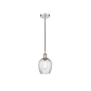 Salina - 1 Light Cord Hung Mini Pendant In Industrial Style-9.75 Inches Tall and 5 Inches Wide