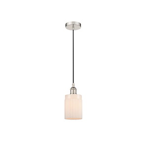 Hadley - 1 Light Cord Hung Mini Pendant In Art Deco Style-9.75 Inches Tall and 4.5 Inches Wide - 1289752