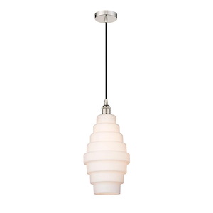 Cascade - 5W 1 LED Mini Pendant In Industrial Style-17.75 Inches Tall and 8 Inches Wide